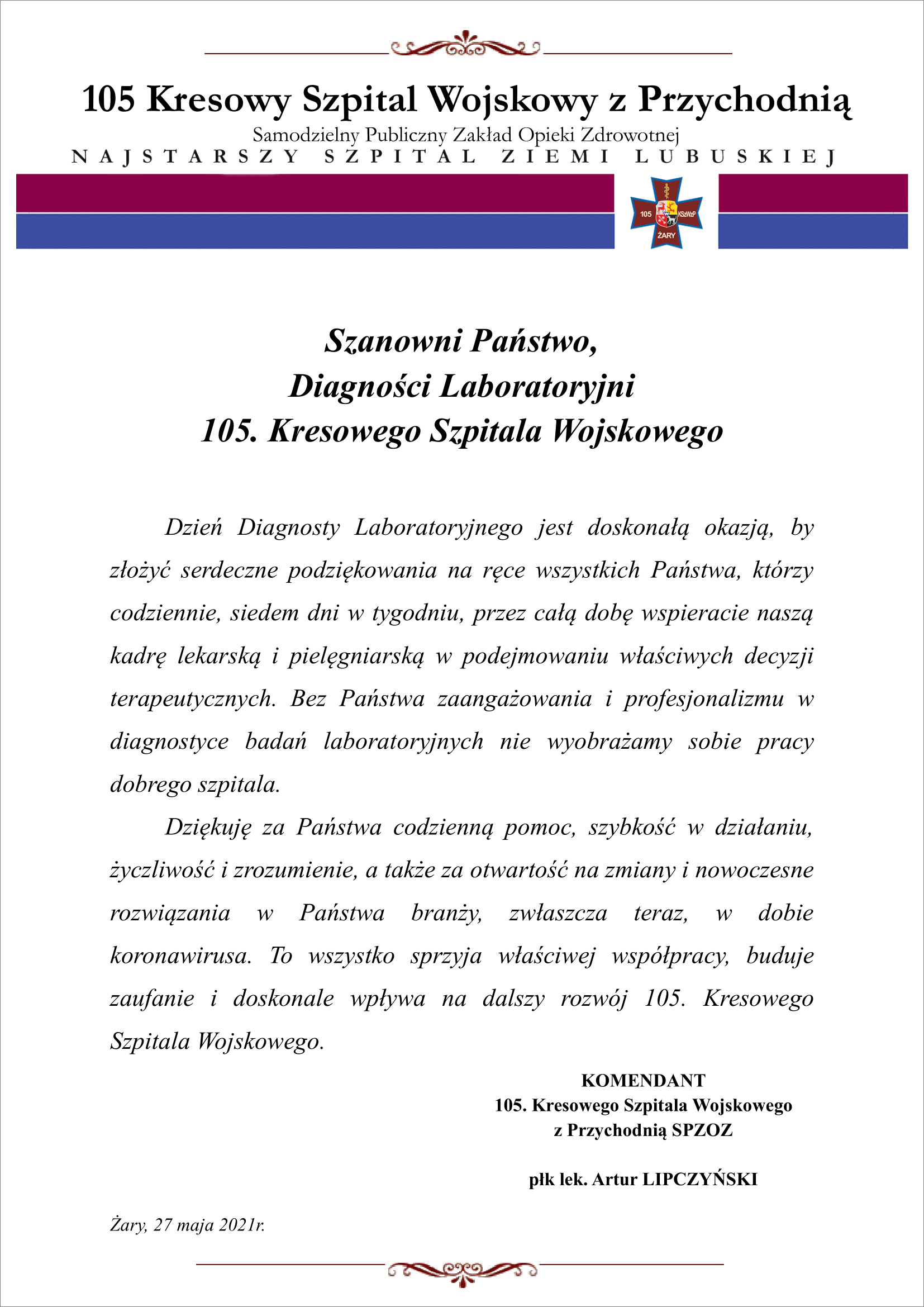 yczenia Dzień Diagnosty Laboratoryjnego 1