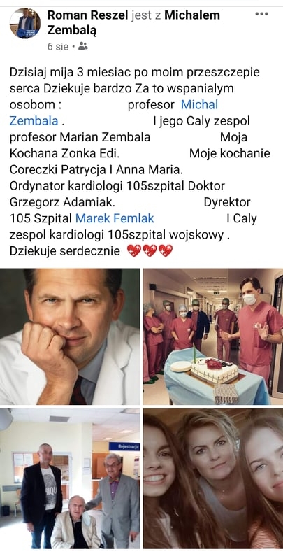 Podziękowanie facebook